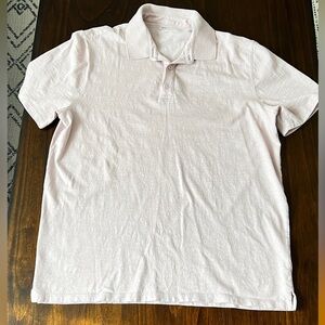VINCE Men's Light Pink Polo Shirt SIZE LARGE